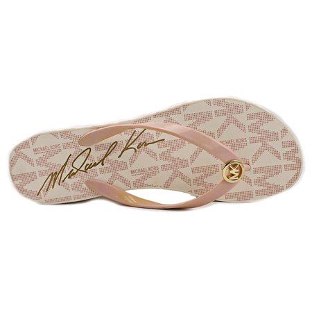 michael kors flip flops pink|Michael Kors bedford flip flops.